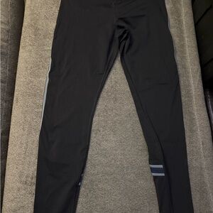 lululemon athletica Black Leggings with Gray Stripe Detail